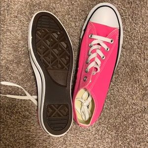 Neon pink converse
